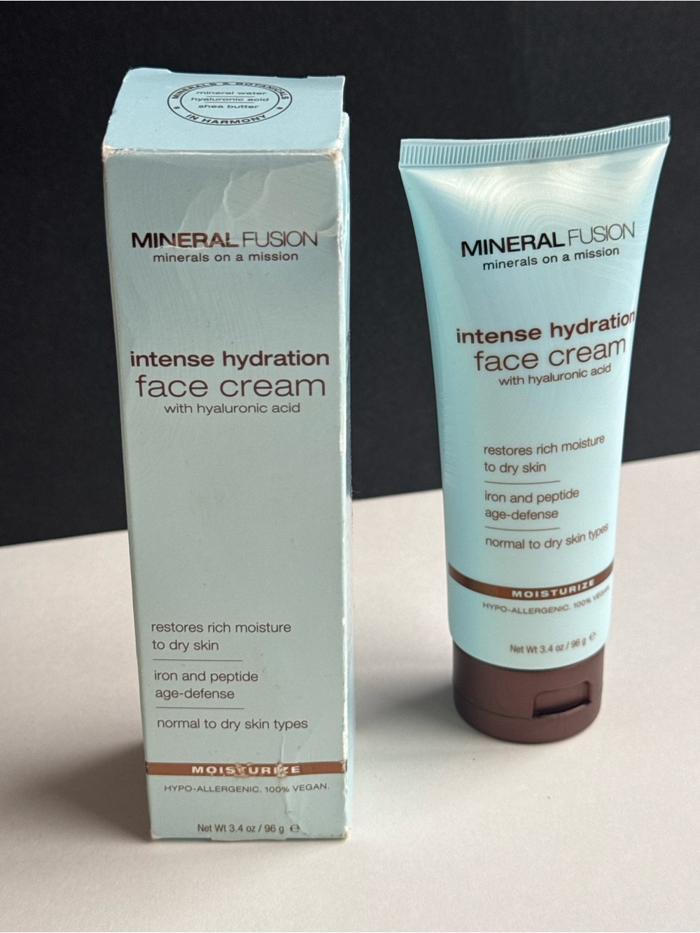 Mineral Fusion - Intense Hydration Face Cream Nourishing Moisture 3.4 fl oz New
